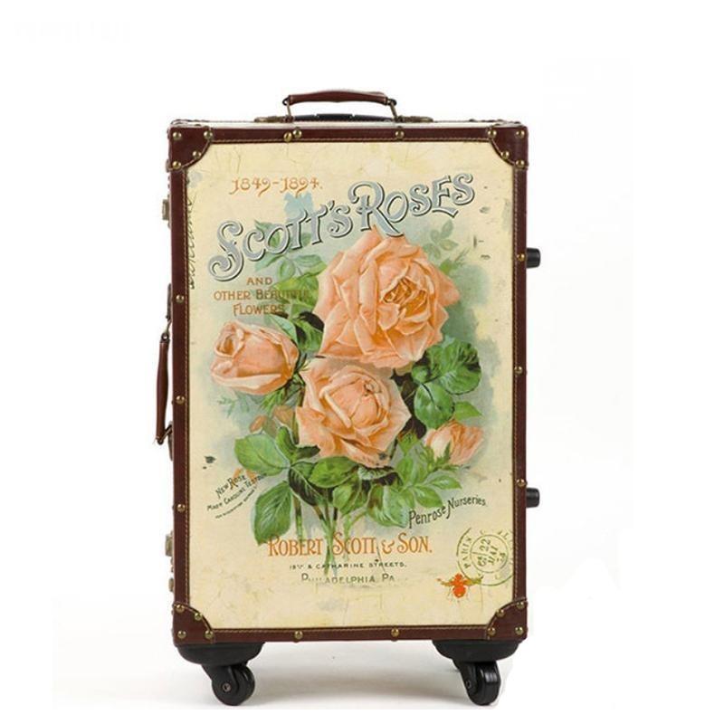 valise cabine fleurie