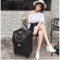 Thumbnail for Valise Cabine Bagage Cuir Femme